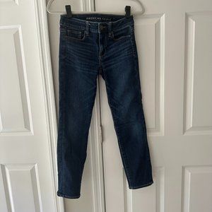American Eagle Skinny Jeans Dark Blue Size 0 XShort